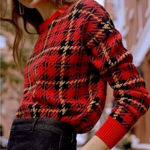 Urban Outfitters Intarsia Plaid Sweater